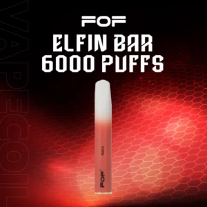 fof elfin bar 6000puffs-peach