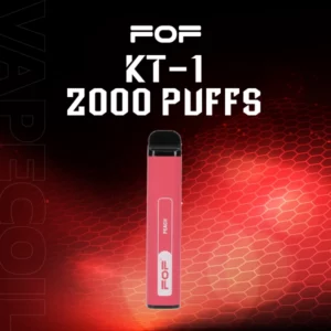 fof kt-1 disposable kit 2000 puffs-peach