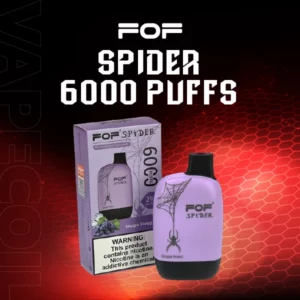 fof spider 6000 puffs-grape freez