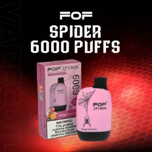 fof spider 6000 puffs-mango peach ice