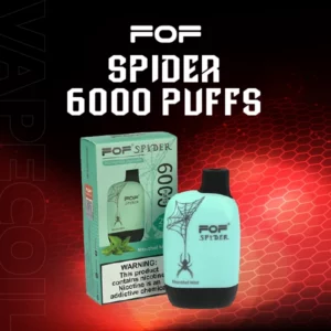 fof spider 6000 puffs-menthol mint