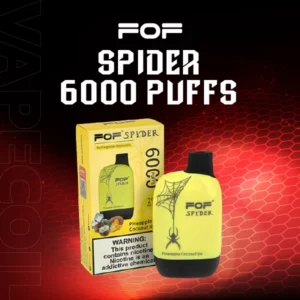 fof spider 6000 puffs-pineapple coconut ice