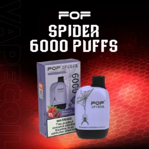 fof spider 6000 puffs-strawberry raspberry cherry
