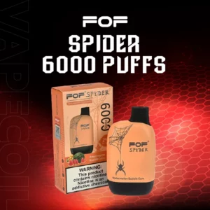 fof spider 6000 puffs-watermelon bubble gum