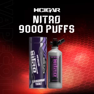 hcigar nitro 9000 puffs blackcurrant-yacult