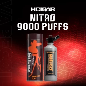 hcigar nitro 9000 puffs mango ice