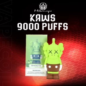 hikevape kaws 9000 puffs-apple ice