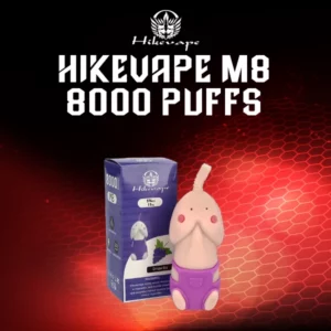 hikevape m8 disposable 8000 puffs-grape ice
