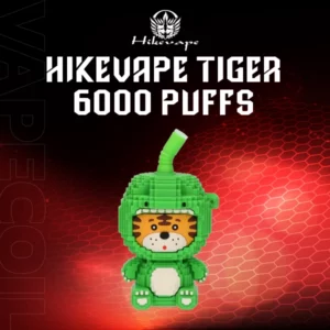 hikevape tiger 6000 puffs-green apple