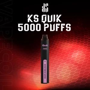 ks quik 5000 puffs grape bubblegum
