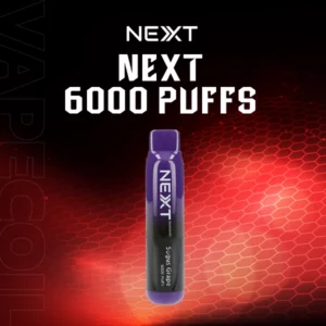 next disposable 6000 puffs pod -sugus grape