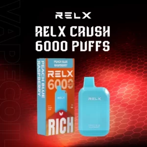 relx crush 6000-peach blue raspberry