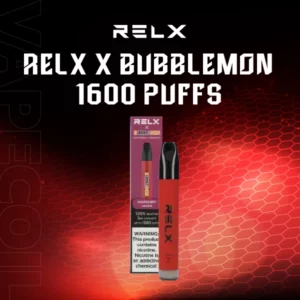 relx x bubblemon 1600 puff 1.65-raspberry-grape