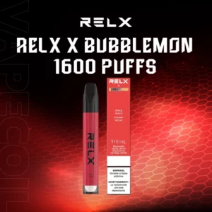 relx x bubblemon 1600 puffs apple peach