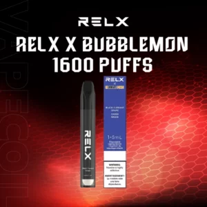 relx x bubblemon 1600 puffs black currant grape