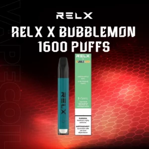 relx x bubblemon 1600 puffs green apple kiwi