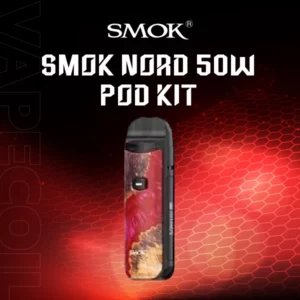smok nord 50w pod kit-red stabilizing wood