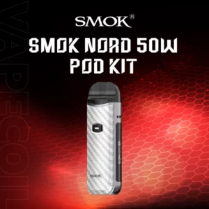 smok nord 50w pod kit-silver carbon fiber