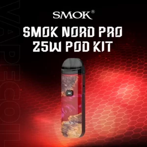 smok nord pro pod system kit-red stabilizing wood