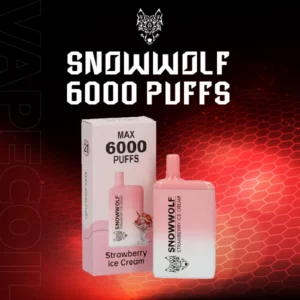 snowwolf 6000 puffs-strawberry ice cream