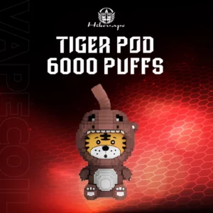 tiger disposable pod 6000puffs -black gallen