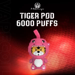 tiger disposable pod 6000puffs -strawberry ice