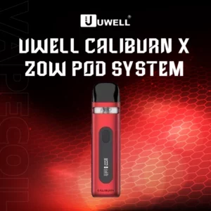 uwell caliburn x 20w pod system-ribbon red